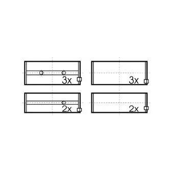 Kit de coussinet de vilebrequin KOLBENSCHMIDT 77100618