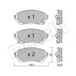 Jeu de 4 plaquettes de frein avant METELLI 22-1234-0 - Visuel 2