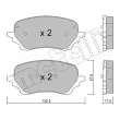 Jeu de 4 plaquettes de frein avant METELLI 22-1247-0 - Visuel 1