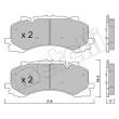 Jeu de 4 plaquettes de frein avant METELLI 22-1252-0 - Visuel 1