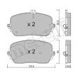 Jeu de 4 plaquettes de frein avant METELLI 22-1272-0 - Visuel 2