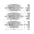 Jeu de 4 plaquettes de frein avant METELLI 22-1295-0 - Visuel 2