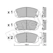 Jeu de 4 plaquettes de frein avant METELLI 22-1298-0 - Visuel 2