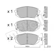 Jeu de 4 plaquettes de frein avant METELLI 22-1300-0 - Visuel 2