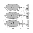 Jeu de 4 plaquettes de frein avant METELLI 22-1325-0 - Visuel 1