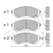 Jeu de 4 plaquettes de frein avant METELLI 22-1343-0 - Visuel 2