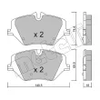 Jeu de 4 plaquettes de frein avant METELLI 22-1354-0 - Visuel 2