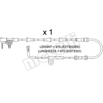 Contact d'avertissement, usure des plaquettes de frein METELLI SU.388