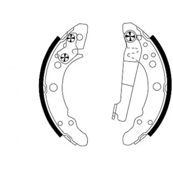 Jeu de mâchoires de frein HELLA PAGID 8DB 355 000-111