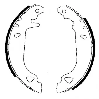 Jeu de mâchoires de frein HELLA PAGID 8DB 355 001-011
