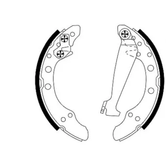 Jeu de mâchoires de frein HELLA PAGID 8DB 355 001-311