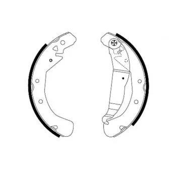 Jeu de mâchoires de frein HELLA PAGID 8DB 355 001-631