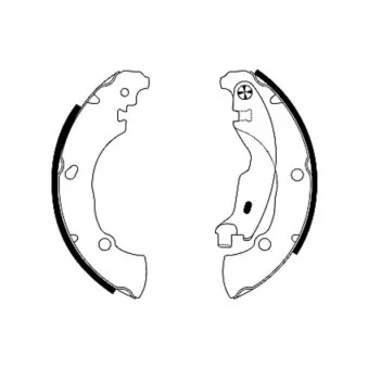 Jeu de mâchoires de frein HELLA PAGID 8DB 355 001-851