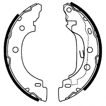 Jeu de mâchoires de frein HELLA PAGID 8DB 355 002-241