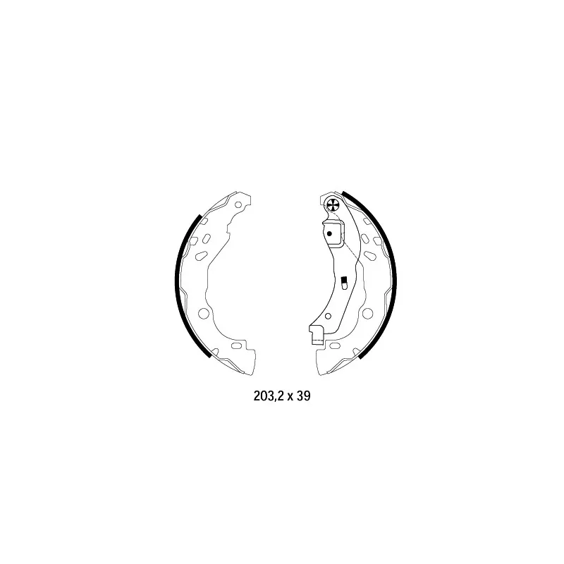 Jeu de mâchoires de frein HELLA PAGID 8DB 355 002-641