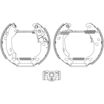 Kit de freins arrière (prémontés) HELLA PAGID 8DB 355 004-341