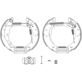 Kit de freins arrière (prémontés) HELLA PAGID 8DB 355 004-431