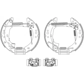 Kit de freins arrière (prémontés) HELLA PAGID 8DB 355 004-731