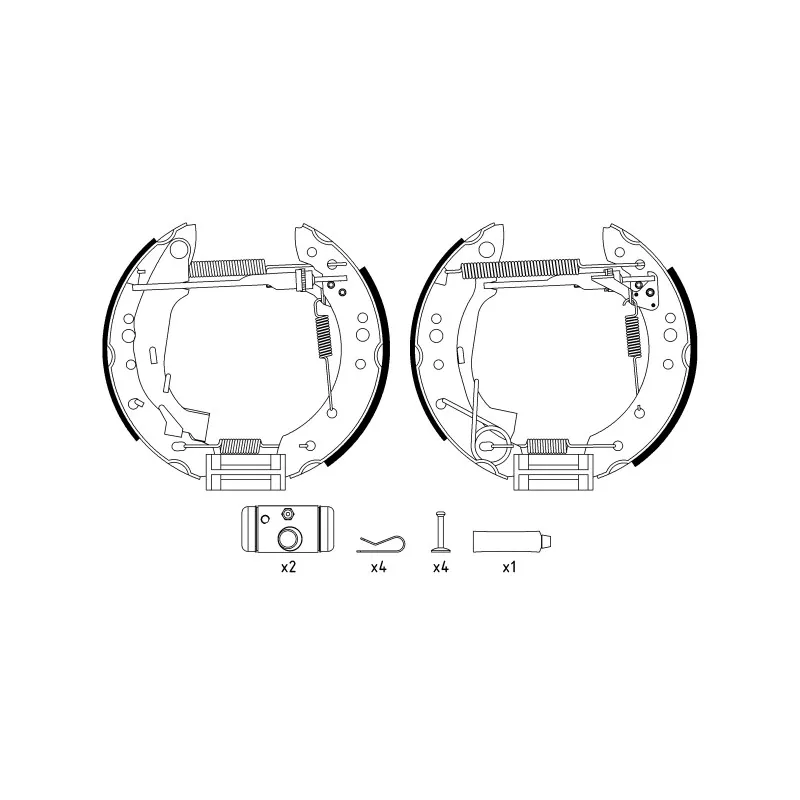Kit de freins arrière (prémontés) HELLA PAGID 8DB 355 004-741
