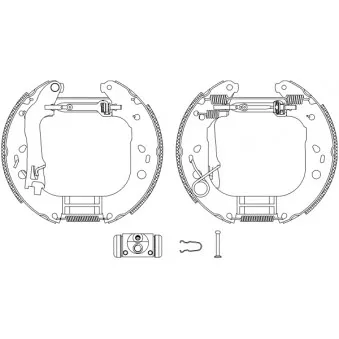Kit de freins arrière (prémontés) HELLA PAGID 8DB 355 004-871