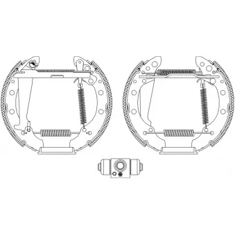 Kit de freins arrière (prémontés) HELLA PAGID 8DB 355 004-981