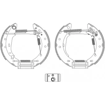 Kit de freins arrière (prémontés) HELLA PAGID 8DB 355 005-041