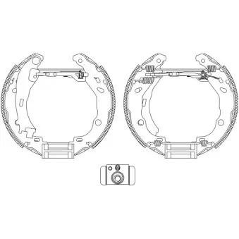 Kit de freins arrière (prémontés) HELLA PAGID 8DB 355 005-111