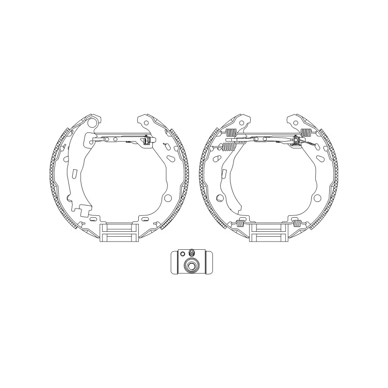 Kit de freins arrière (prémontés) HELLA PAGID 8DB 355 005-111