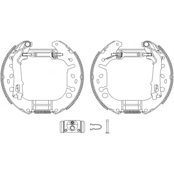 Kit de freins arrière (prémontés) HELLA PAGID 8DB 355 005-191