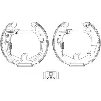 Kit de freins arrière (prémontés) HELLA PAGID 8DB 355 005-271