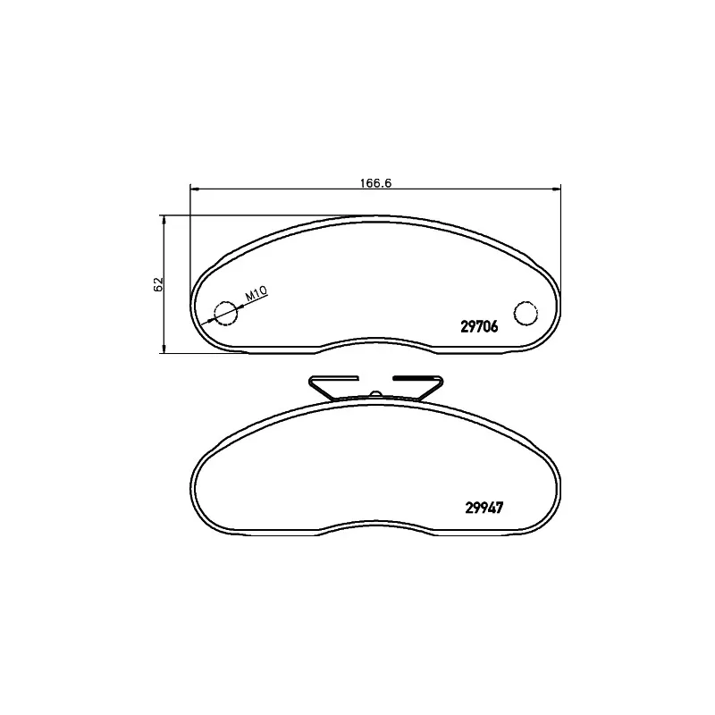 Jeu de 4 plaquettes de frein avant HELLA PAGID 8DB 355 005-321