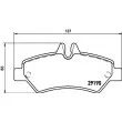 Jeu de 4 plaquettes de frein arrière HELLA PAGID 8DB 355 005-351 - Visuel 2