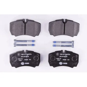 Jeu de 4 plaquettes de frein arrière HELLA PAGID 8DB 355 005-381