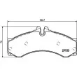 Jeu de 4 plaquettes de frein avant HELLA PAGID 8DB 355 005-391 - Visuel 2