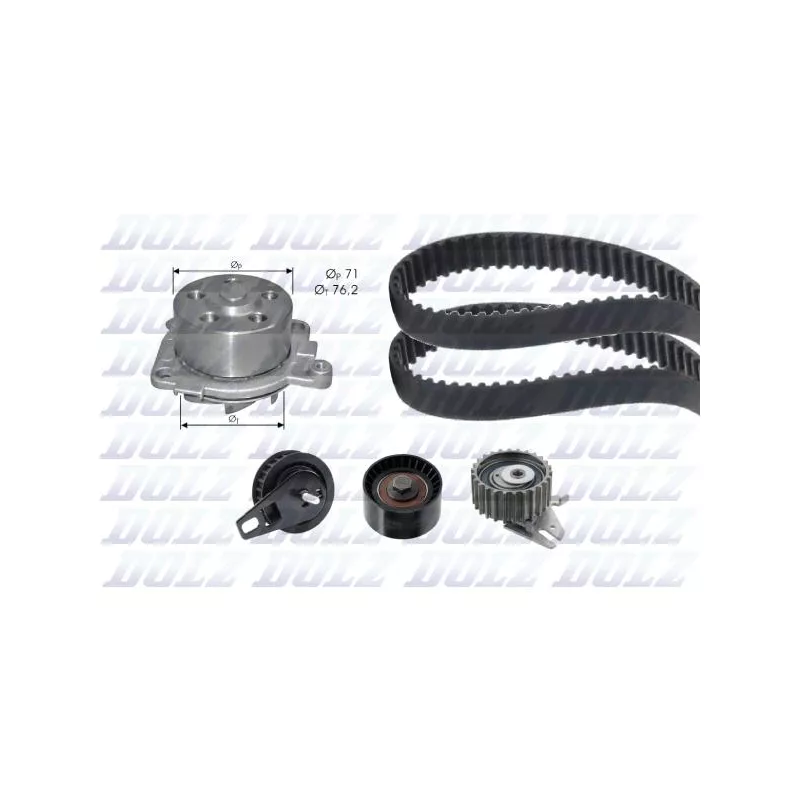 Pompe à eau + kit de courroie de distribution DOLZ KD181
