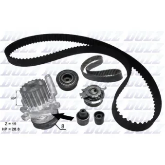 Pompe à eau + kit de courroie de distribution DOLZ KD248