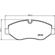 Jeu de 4 plaquettes de frein avant HELLA PAGID 8DB 355 005-521 - Visuel 2