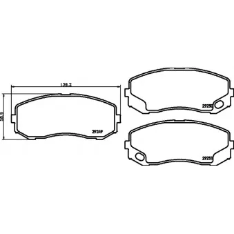 Jeu de 4 plaquettes de frein avant HELLA PAGID 8DB 355 005-581