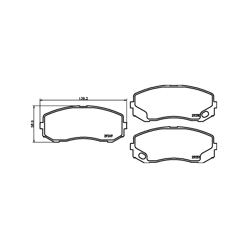 Jeu de 4 plaquettes de frein avant HELLA PAGID 8DB 355 005-581