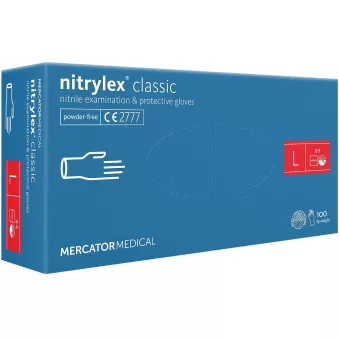 Gants nitrile Bleu, taille L MERCATOR