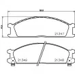 Jeu de 4 plaquettes de frein avant HELLA PAGID 8DB 355 005-651 - Visuel 2