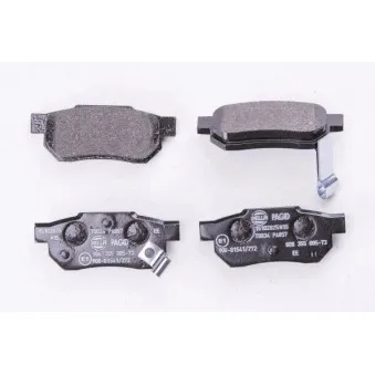 Jeu de 4 plaquettes de frein arrière HELLA PAGID 8DB 355 005-731