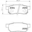 Jeu de 4 plaquettes de frein arrière HELLA PAGID 8DB 355 005-731 - Visuel 2