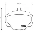 Jeu de 4 plaquettes de frein arrière HELLA PAGID 8DB 355 005-791 - Visuel 2