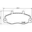 Jeu de 4 plaquettes de frein avant HELLA PAGID 8DB 355 006-391 - Visuel 2