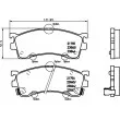 Jeu de 4 plaquettes de frein avant HELLA PAGID 8DB 355 006-621 - Visuel 2