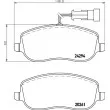 Jeu de 4 plaquettes de frein avant HELLA PAGID 8DB 355 006-761 - Visuel 2