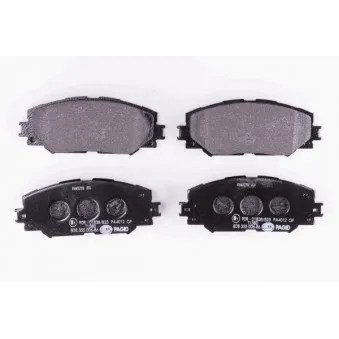 Jeu de 4 plaquettes de frein avant HELLA PAGID 8DB 355 006-861