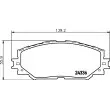 Jeu de 4 plaquettes de frein avant HELLA PAGID 8DB 355 006-861 - Visuel 2