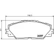 Jeu de 4 plaquettes de frein avant HELLA PAGID 8DB 355 006-871 - Visuel 2